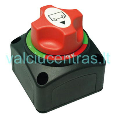 Akumuliatorių perjungėjas, išjungėjas